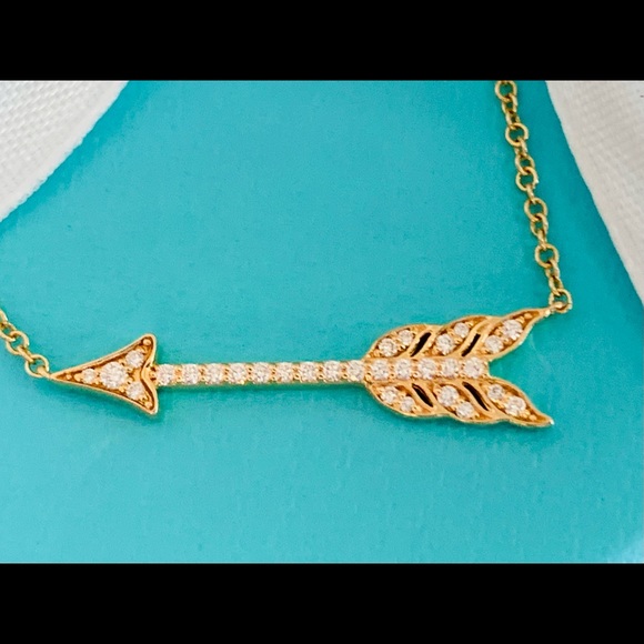 ♥️❌❌SOLD ❌❌Authentic Tiffany 18k Yellow Gold Diamond Arrow ♥️ - Picture 10 of 13